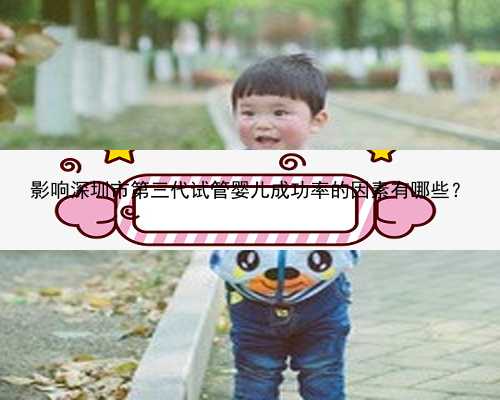 影响深圳市第三代试管婴儿成功率的因素有哪些？